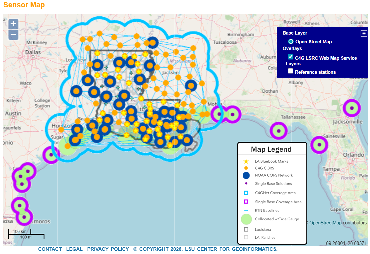C4Gnet.XYZ Coverage Area Sensor Map